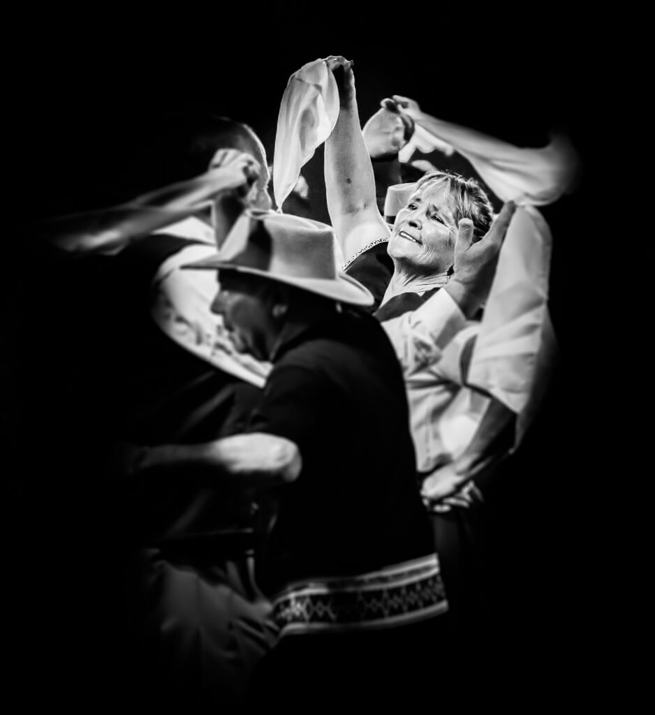 Expressive dance movement captured in motion blur